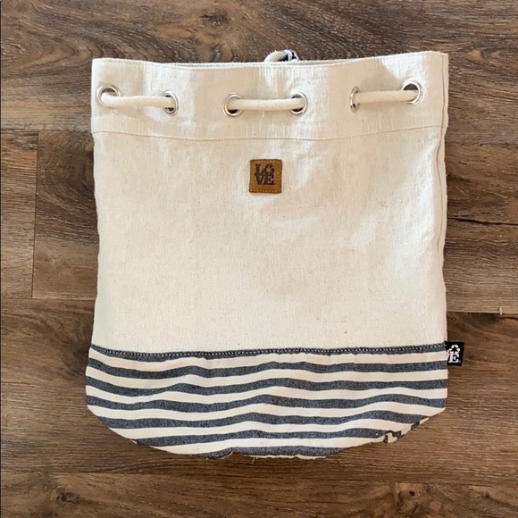Drawstring canvas tote bag - Picture 1 of 6